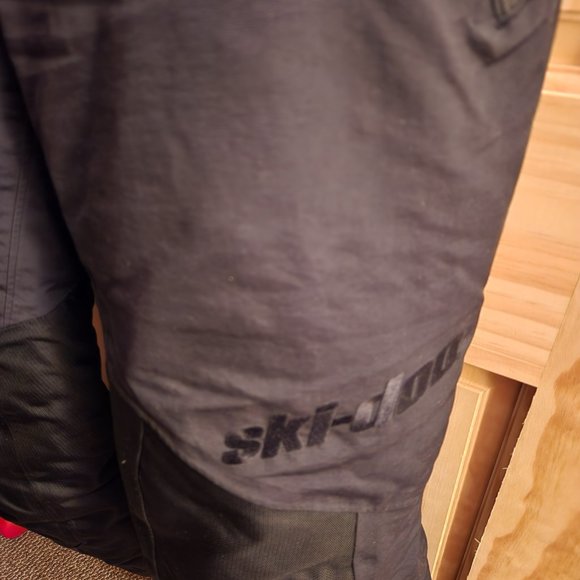 Ski-Doo X Snowmobile Snow Ski Pants Bibs Black White Small - Picture 10 of 14